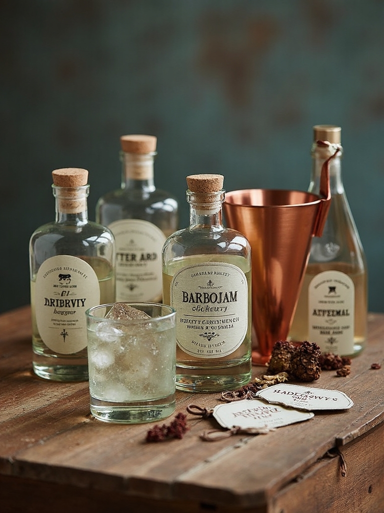 craft signature gin with custom labels