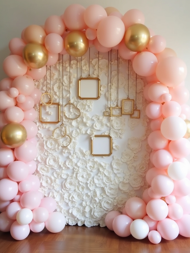 customizable framed photo backdrop installations