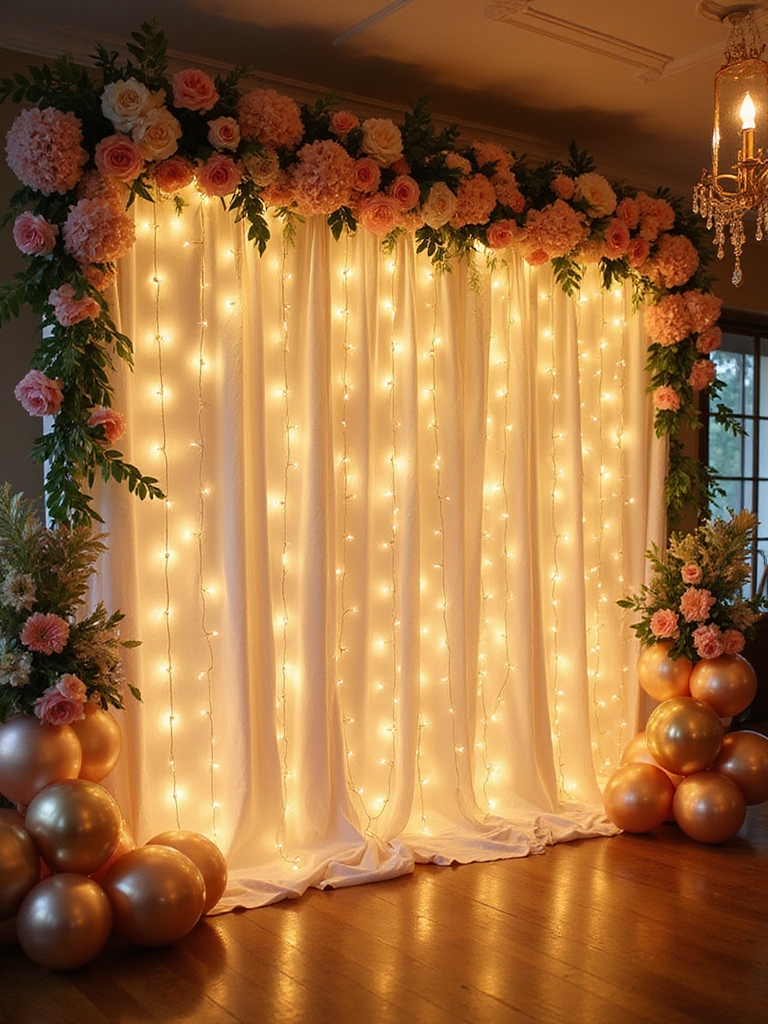 customizable glowing fairy light backdrop