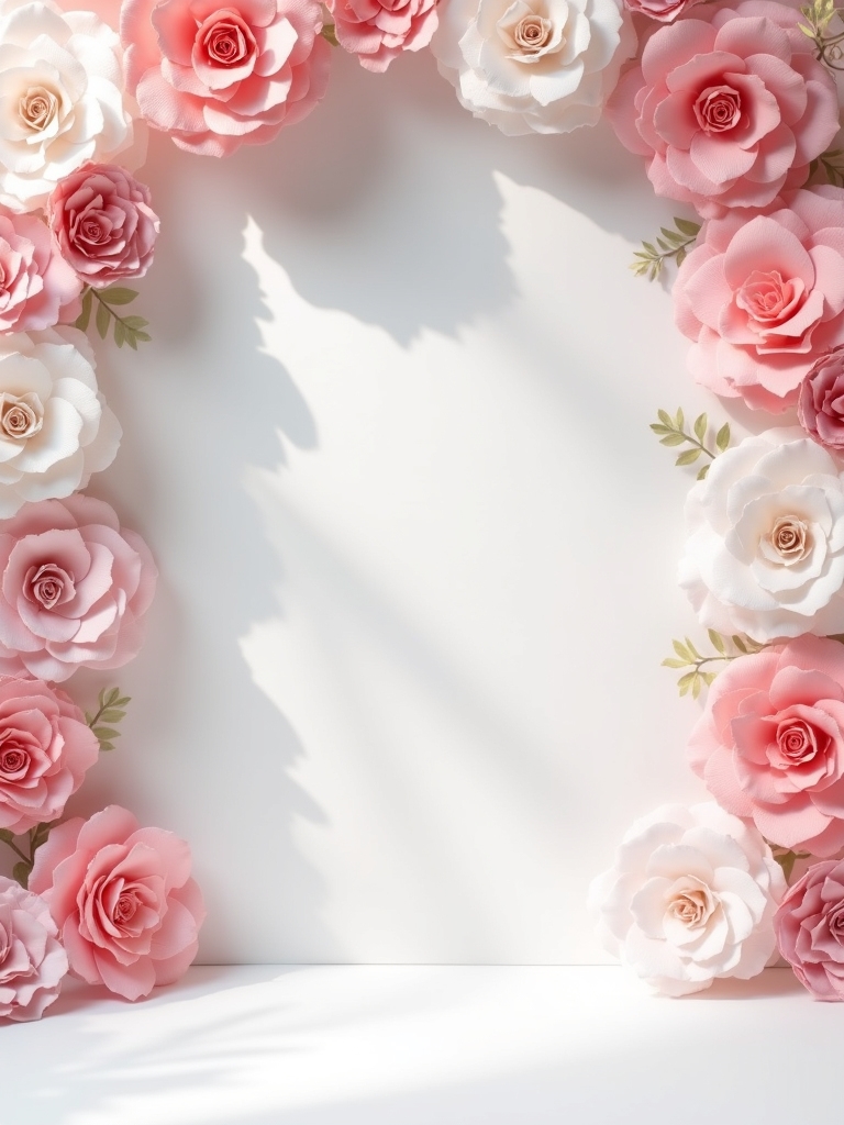 customizable paper flower cascade backdrop