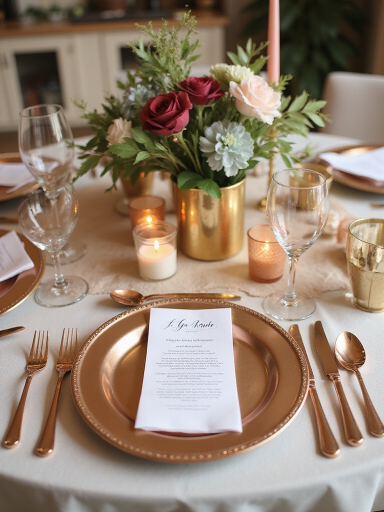 dazzling metallic table decor party