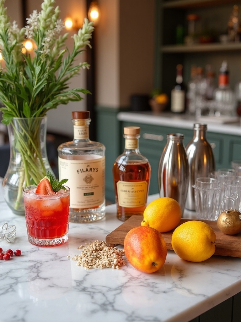diy cocktail making station