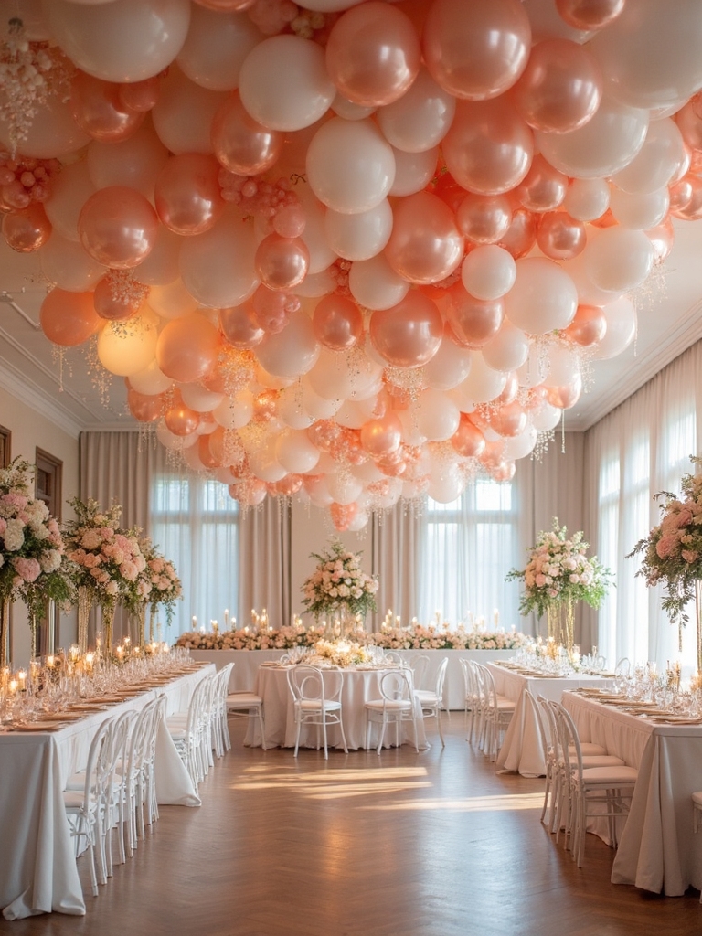 dreamy floating balloon canopy