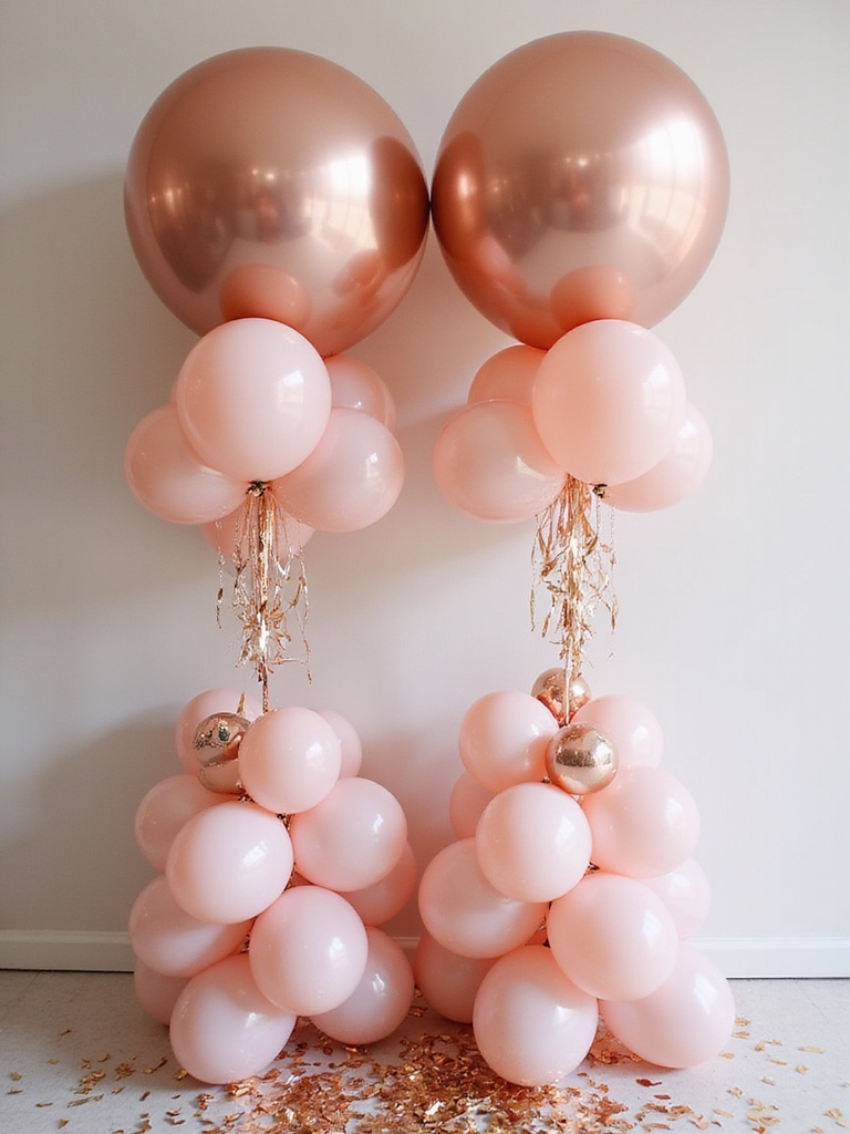 elevated balloon celebration centerpieces with lighting