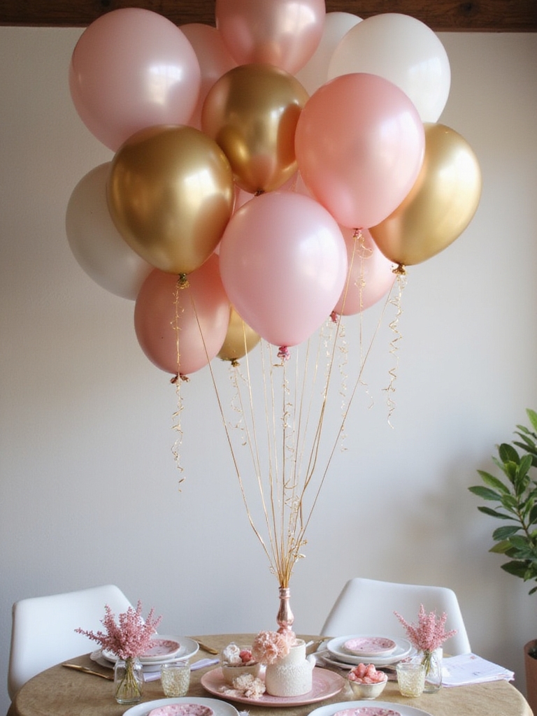 enchanting balloon chandelier celebration decor