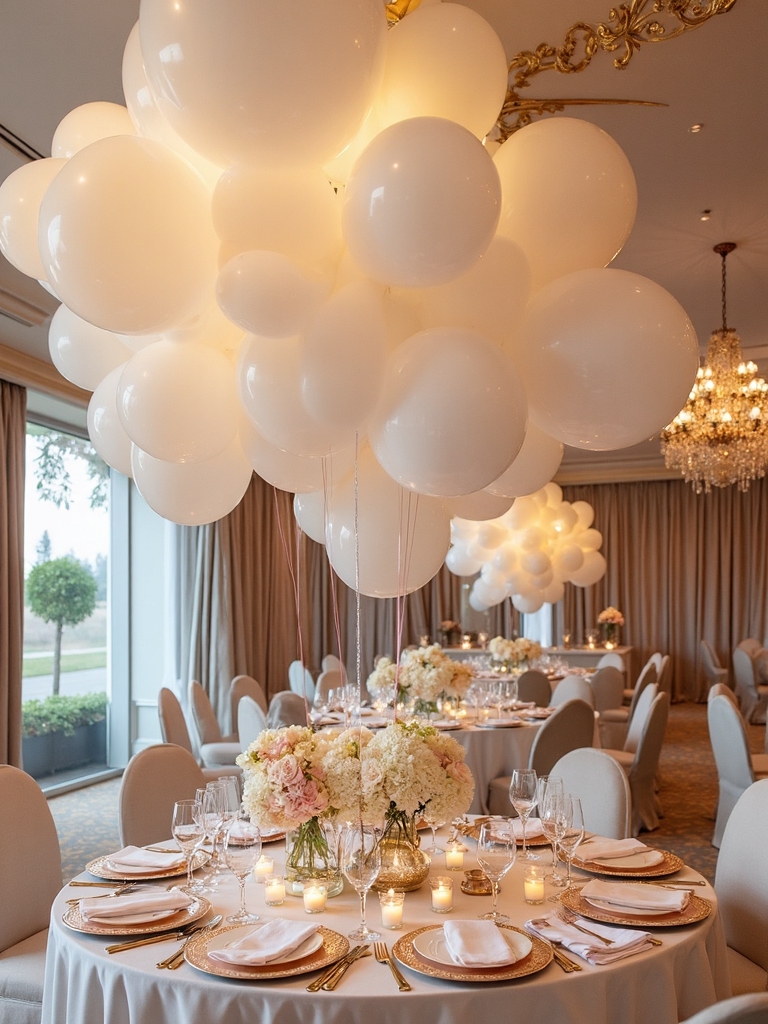 ethereal floating balloon clouds