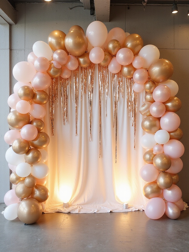 glamorous metallic layered photogenic