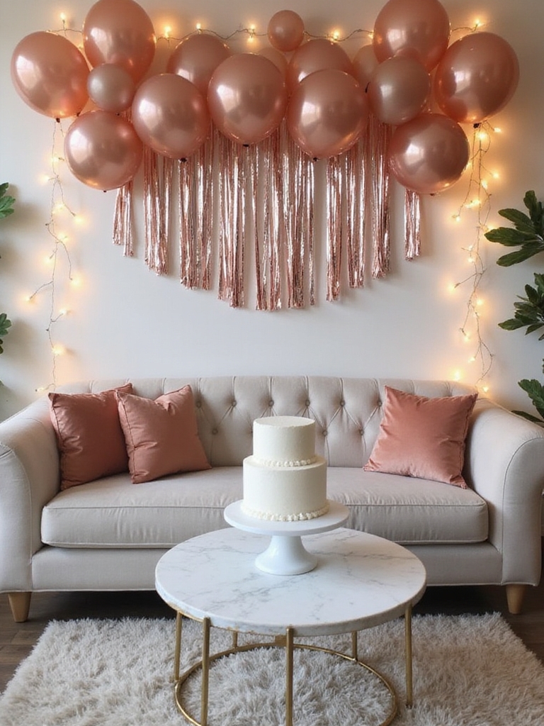 glamorous modern metallic party decorations