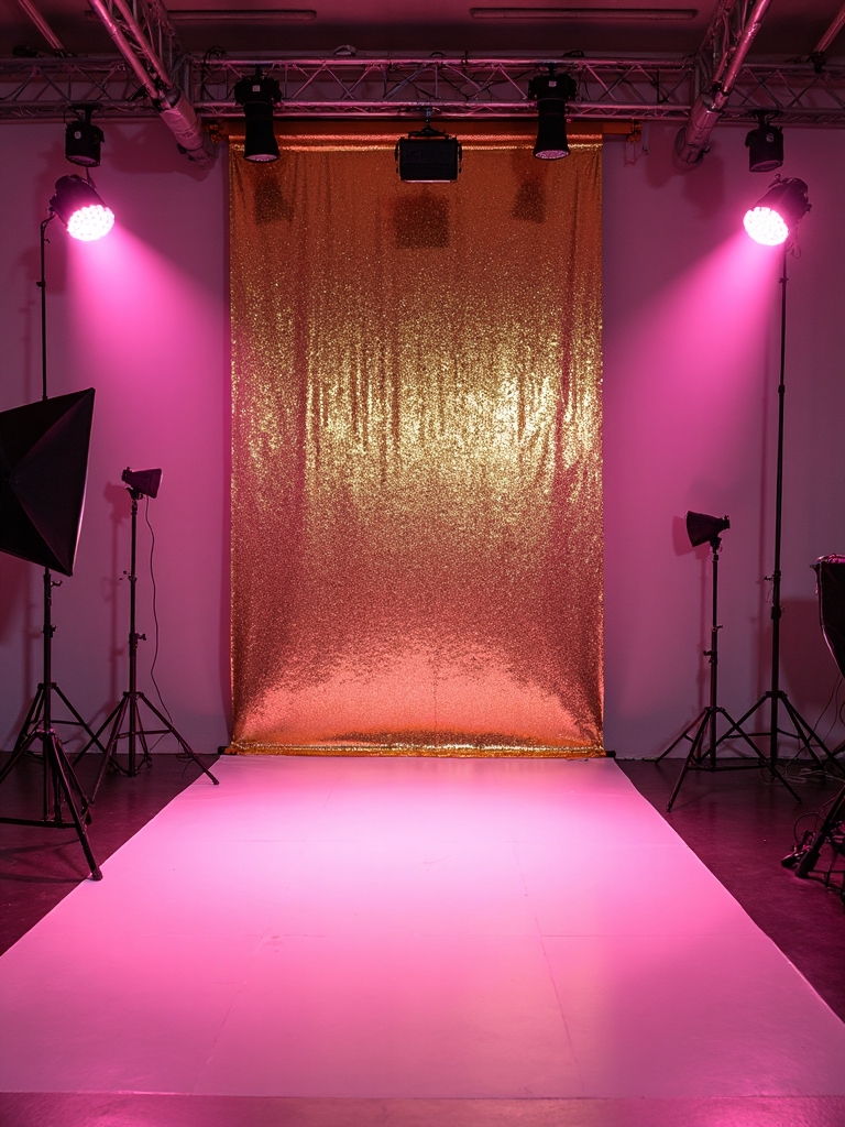 glamorous runway fashion shoot