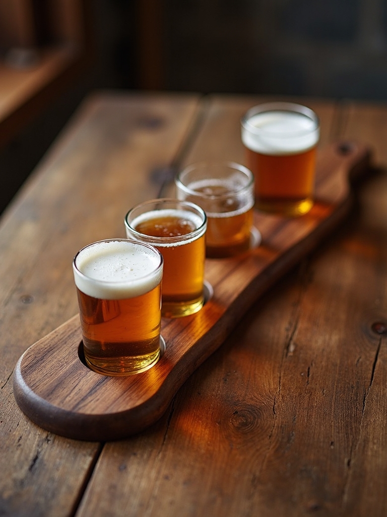 handcrafted personalized craft beer flight board