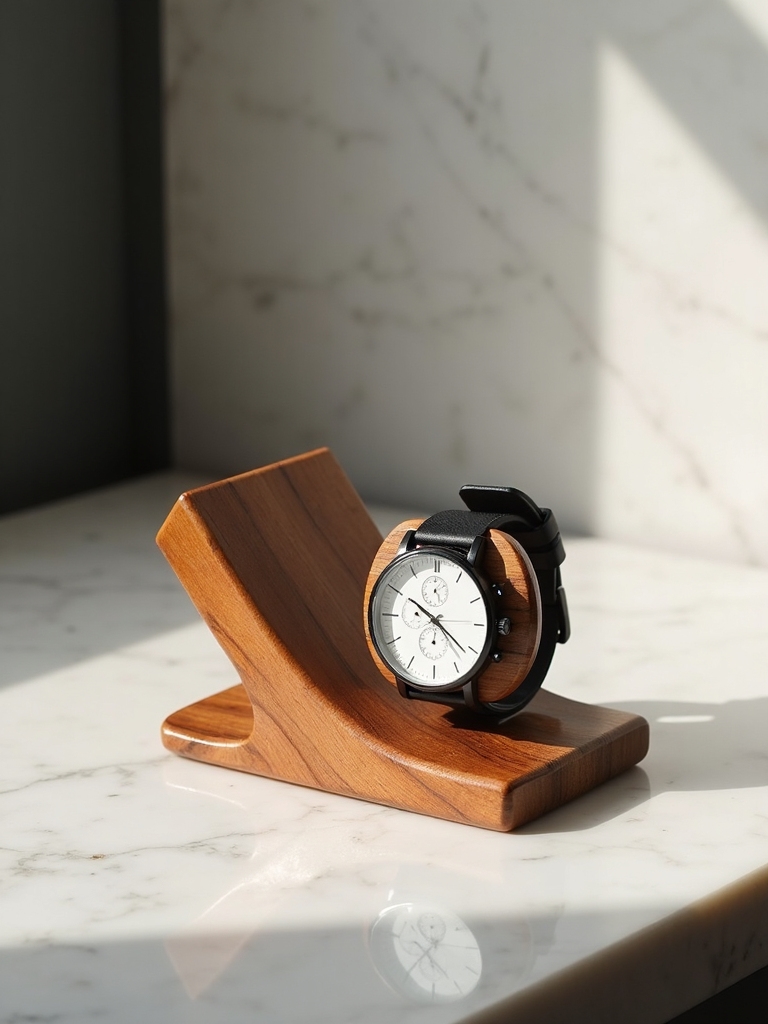 handcrafted personalized watch stand message
