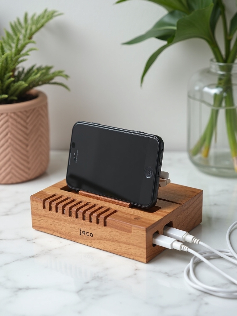 handmade stylish customizable phone charging station
