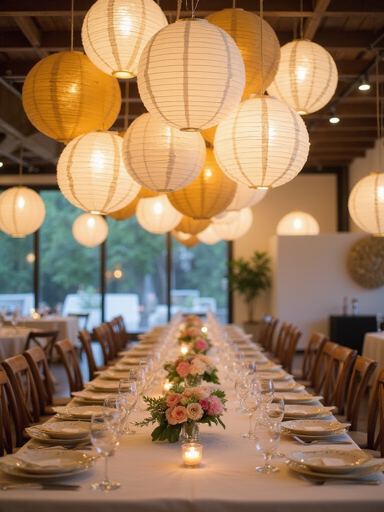 lavish russian inspired paper lantern centerpiece