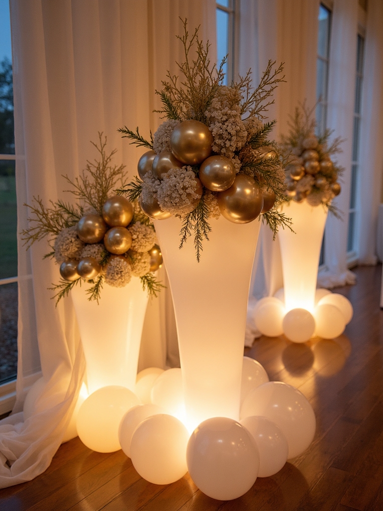 led balloon centerpiece arrangements