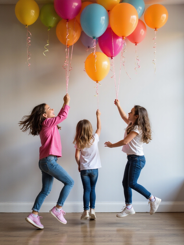 lively party balloon popping challenge