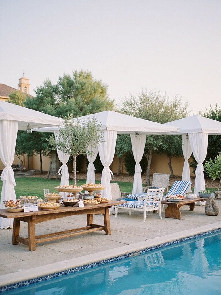 luxurious mediterranean pool party paradise