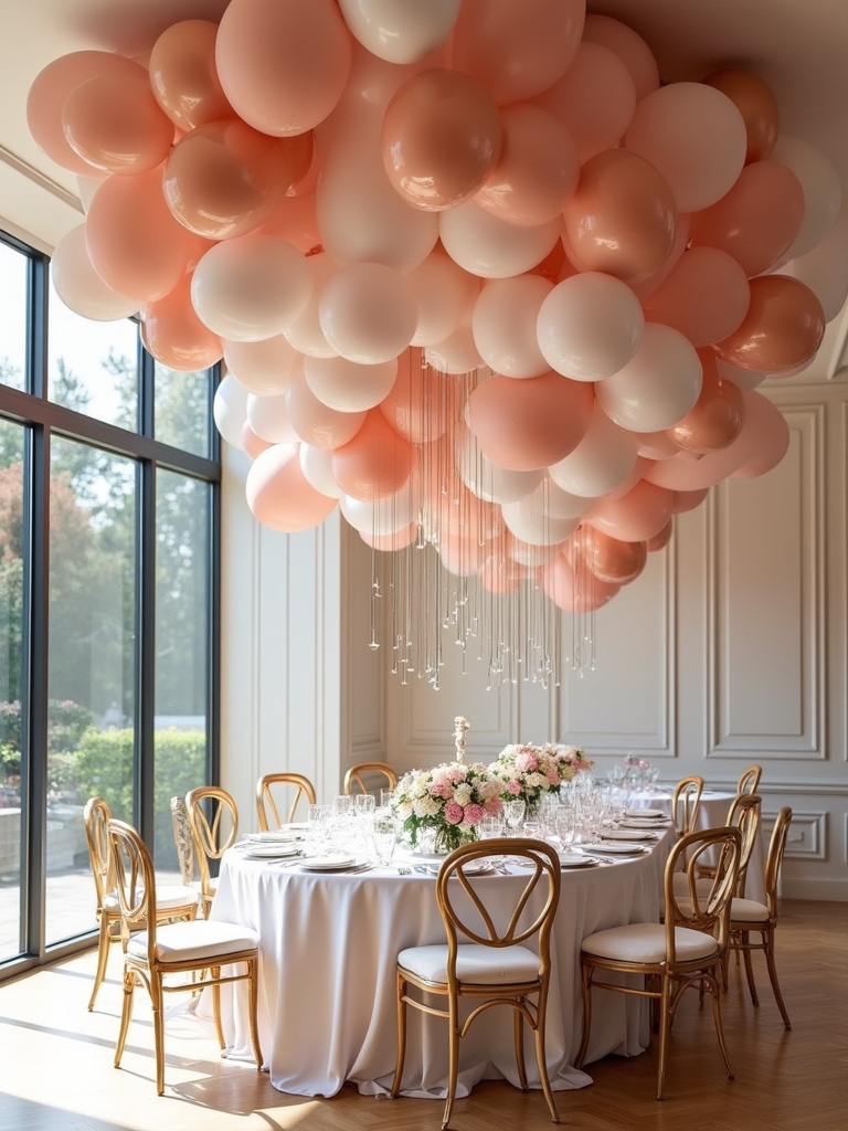 magical floating balloon chandelier decorations