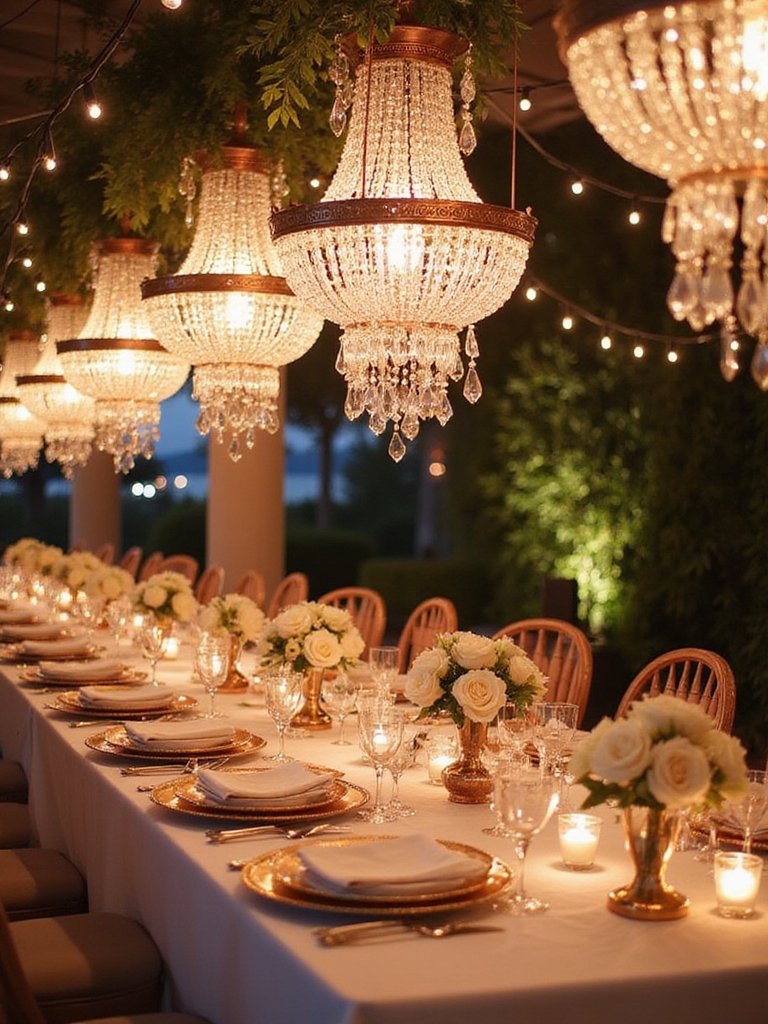 magical hanging light canopy celebration