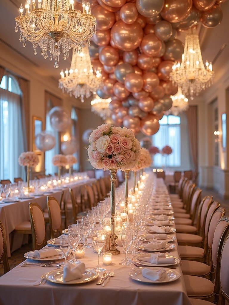 metallic birthday celebration elegance