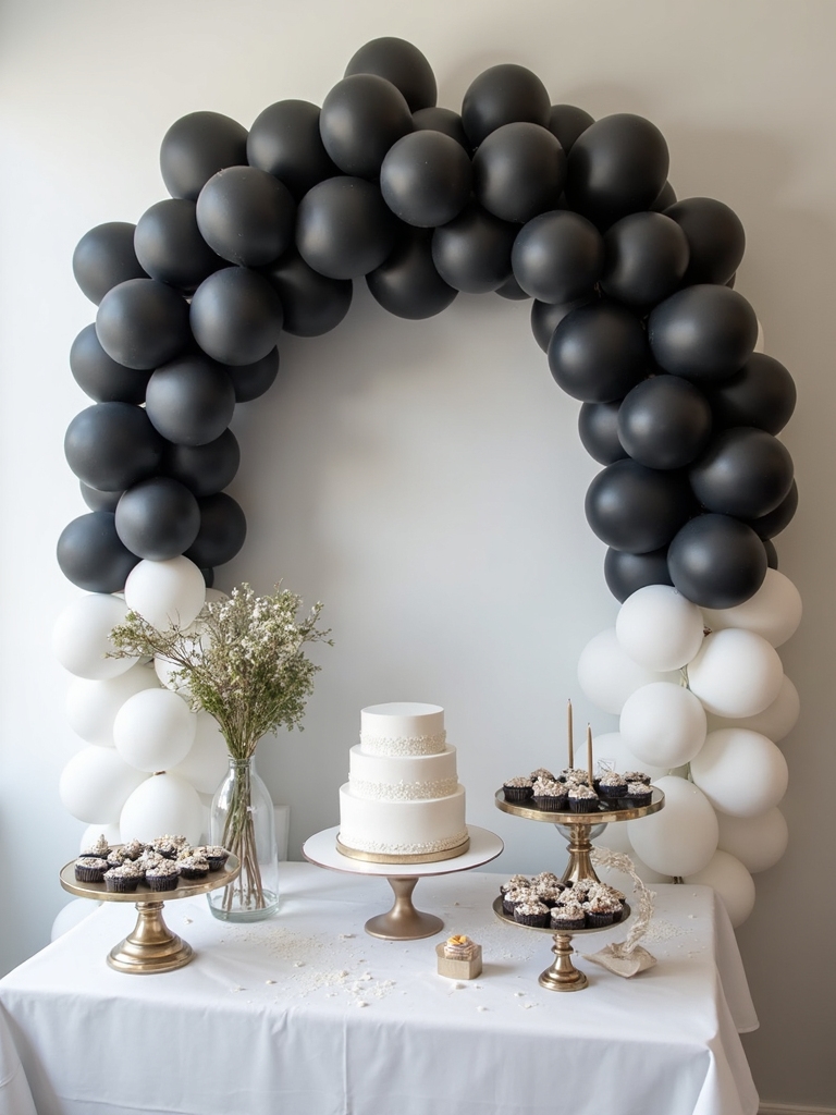 minimalist monochrome balloon elegance
