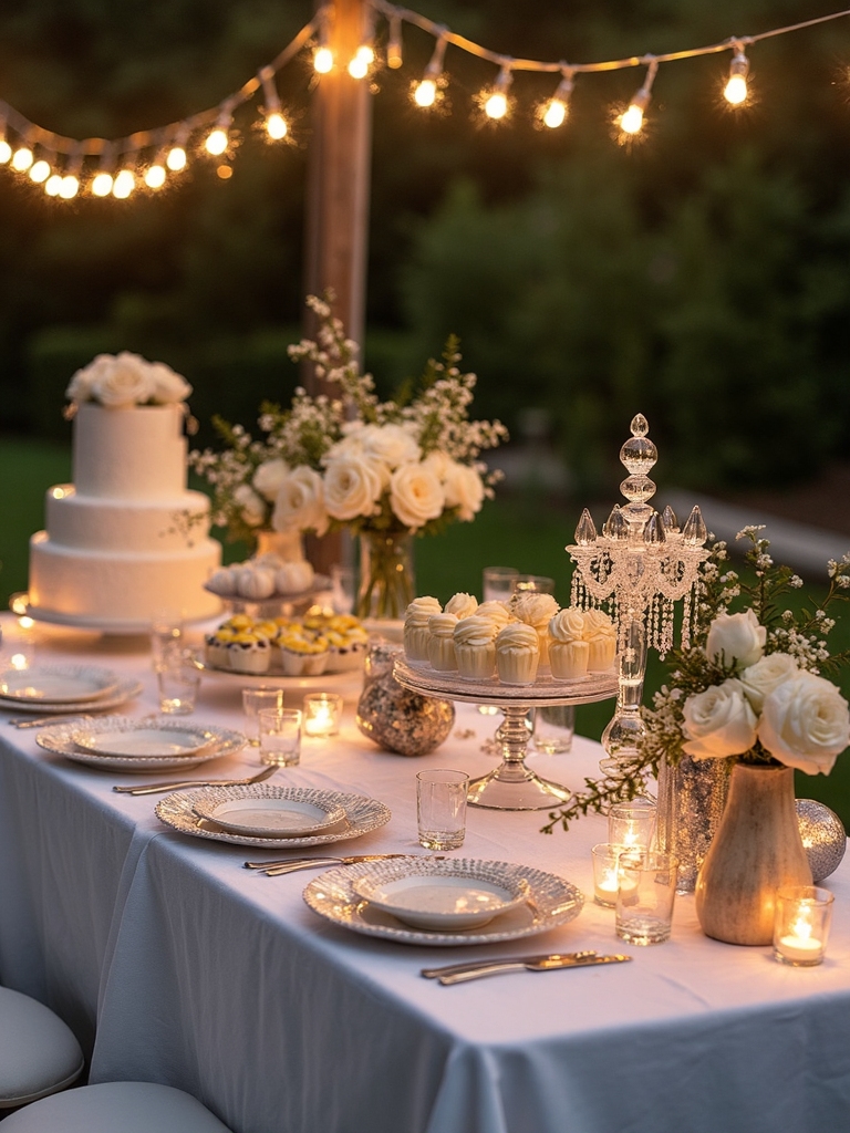 moonlight dessert party setup