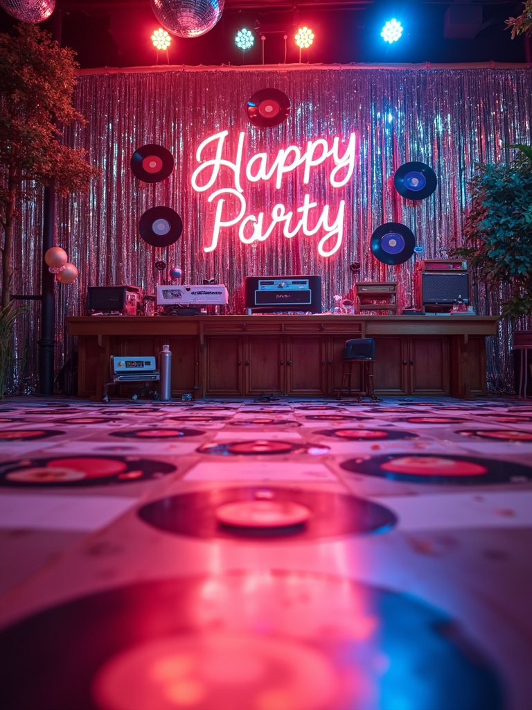 nostalgic dance party with team competition