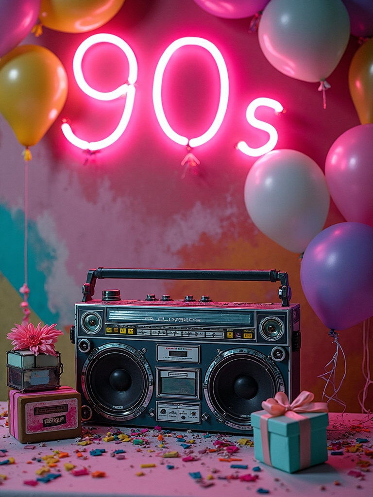 nostalgic decade themed house party