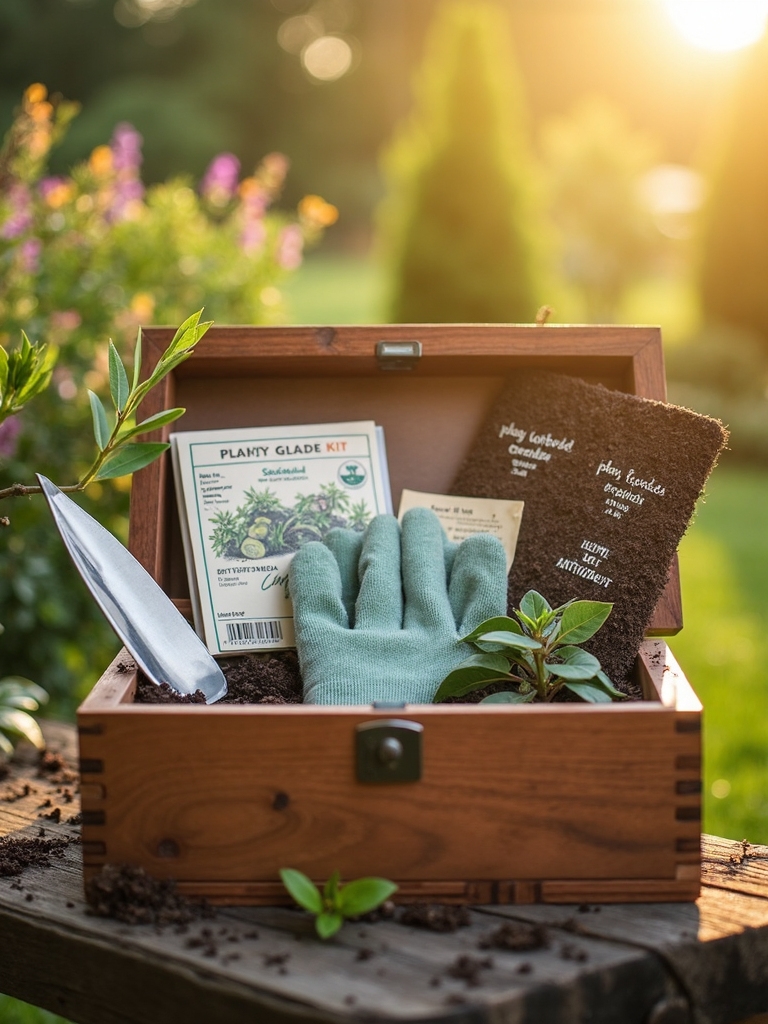 personalized birthflower garden gift kit