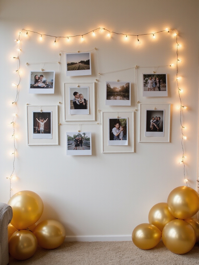 personalized photo wall birthday celebration