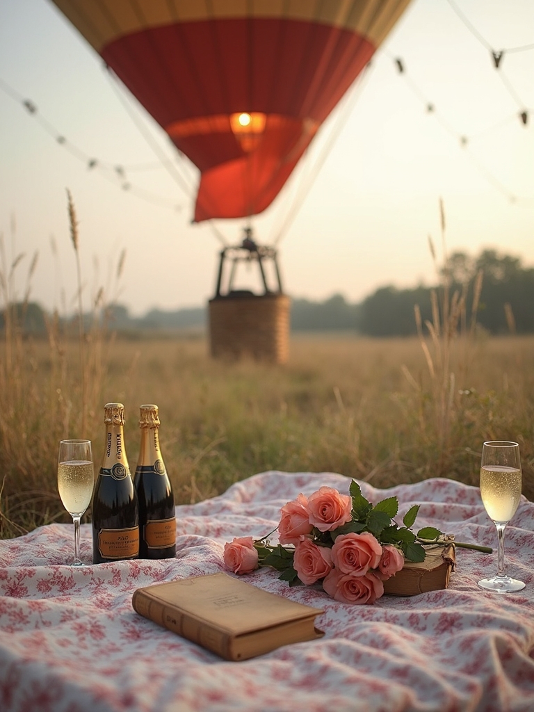 romantic sunrise balloon ride