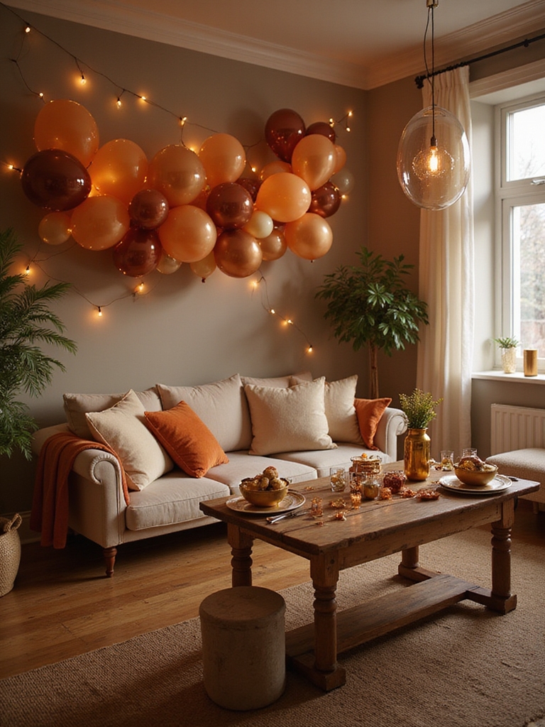 seasonal decorative birthday party ambiance