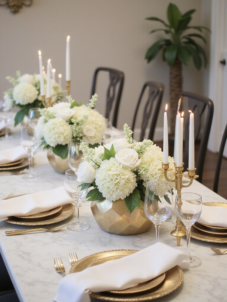 sleek modern geometric table accents