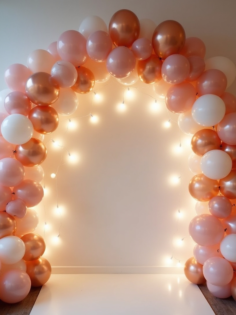 sophisticated 22nd birthday balloon arch