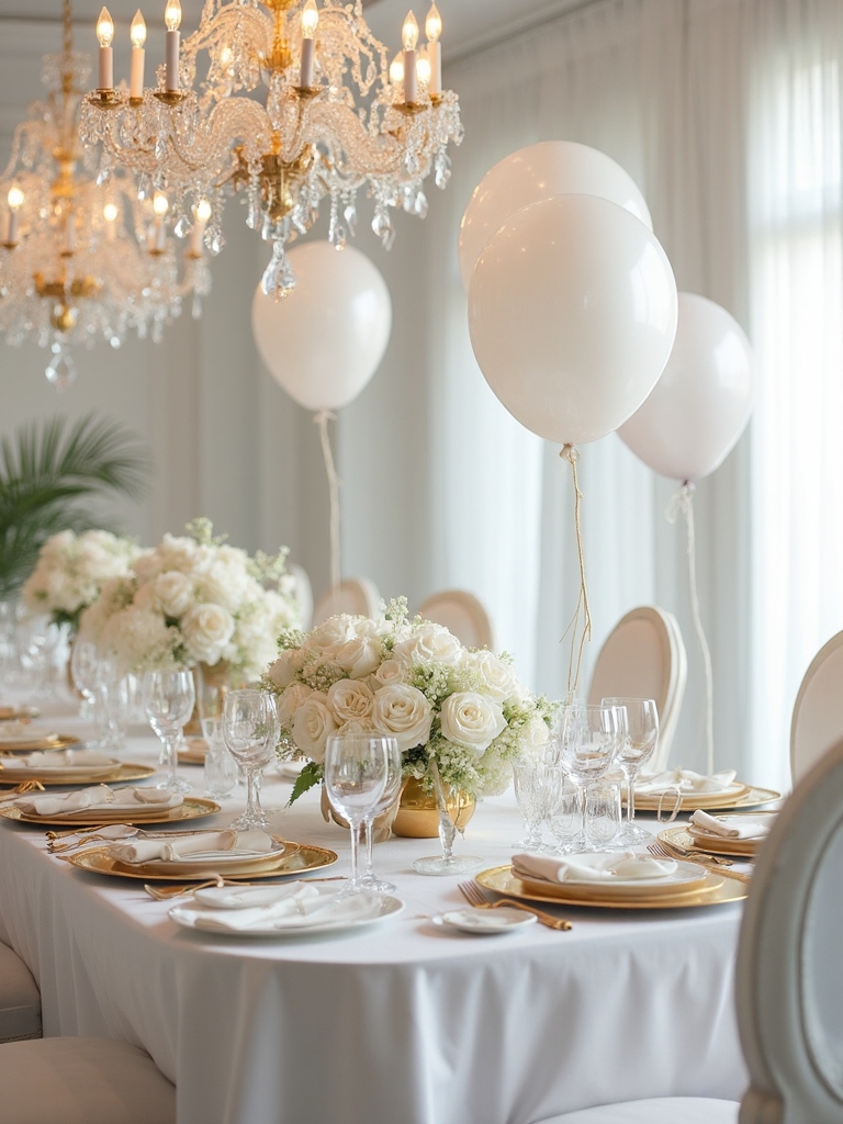 sophisticated all white celebration