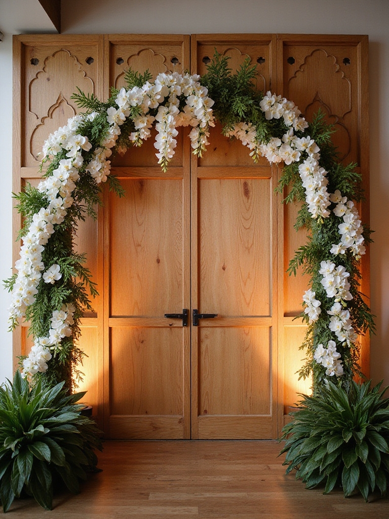 sophisticated custom wooden photo backdrop