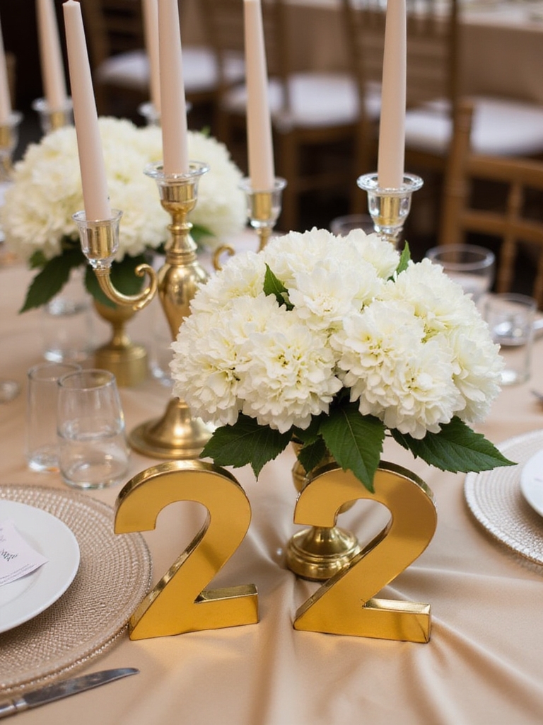 sophisticated honeycomb table number markers