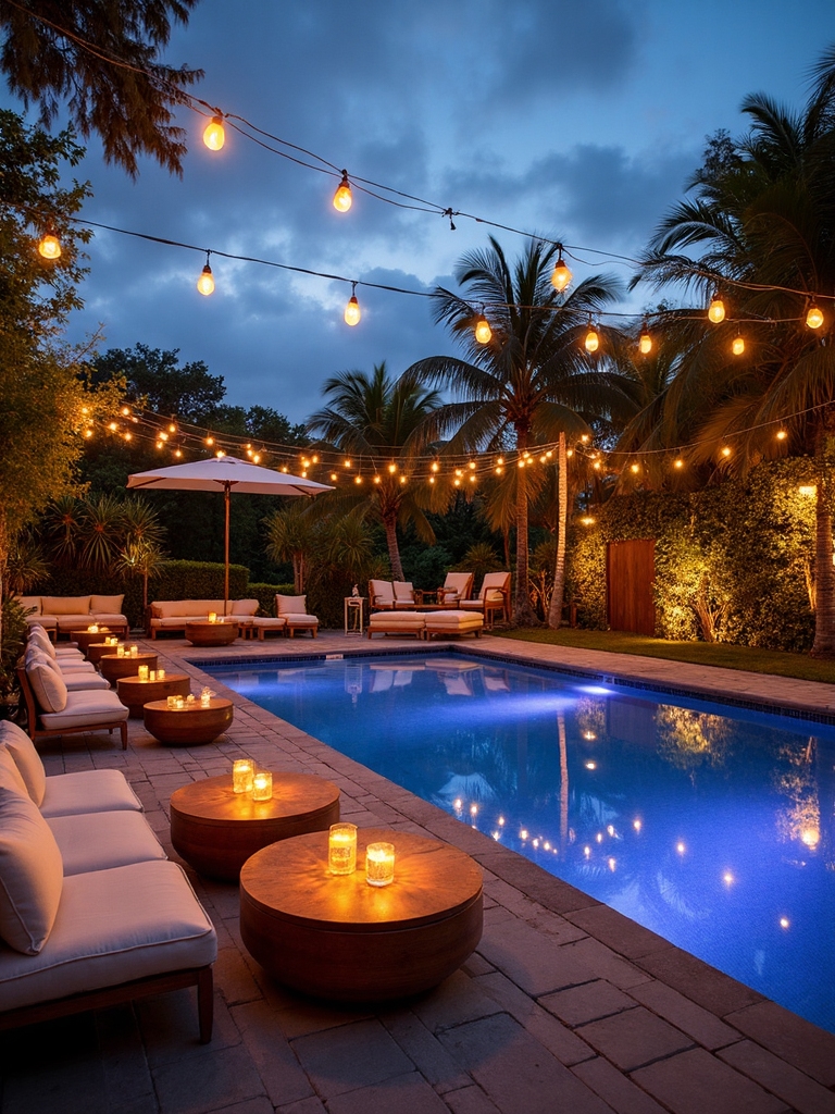 starry night pool party