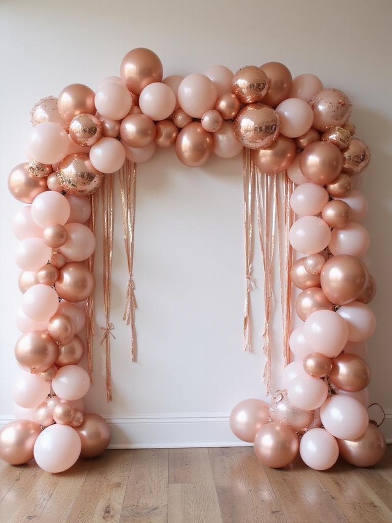 stunning balloon wall party backdrop