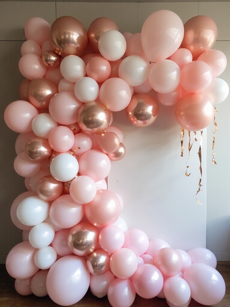 stunning geometric balloon backdrop