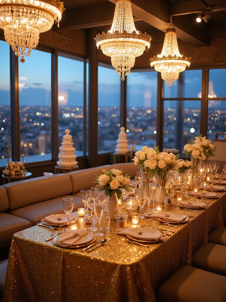stylish rooftop cocktail soir e with glamour