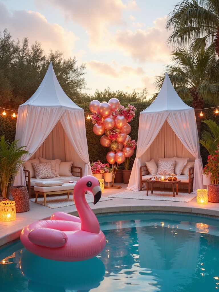 tropical pool party vibes