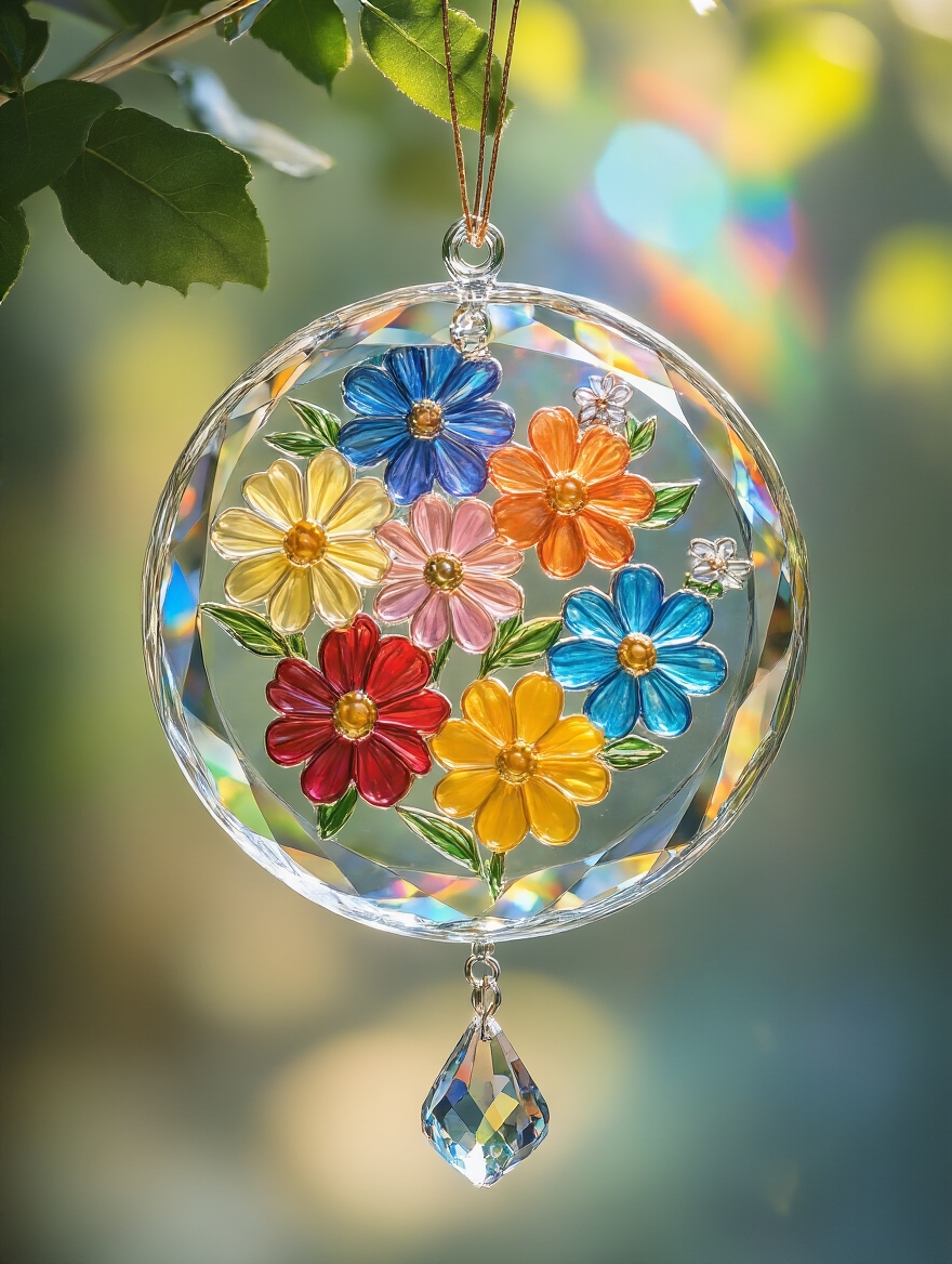 birth month flower suncatcher gift