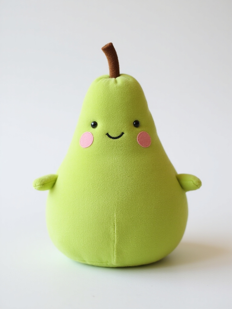 pear shaped motivational plushie encourages perseverance