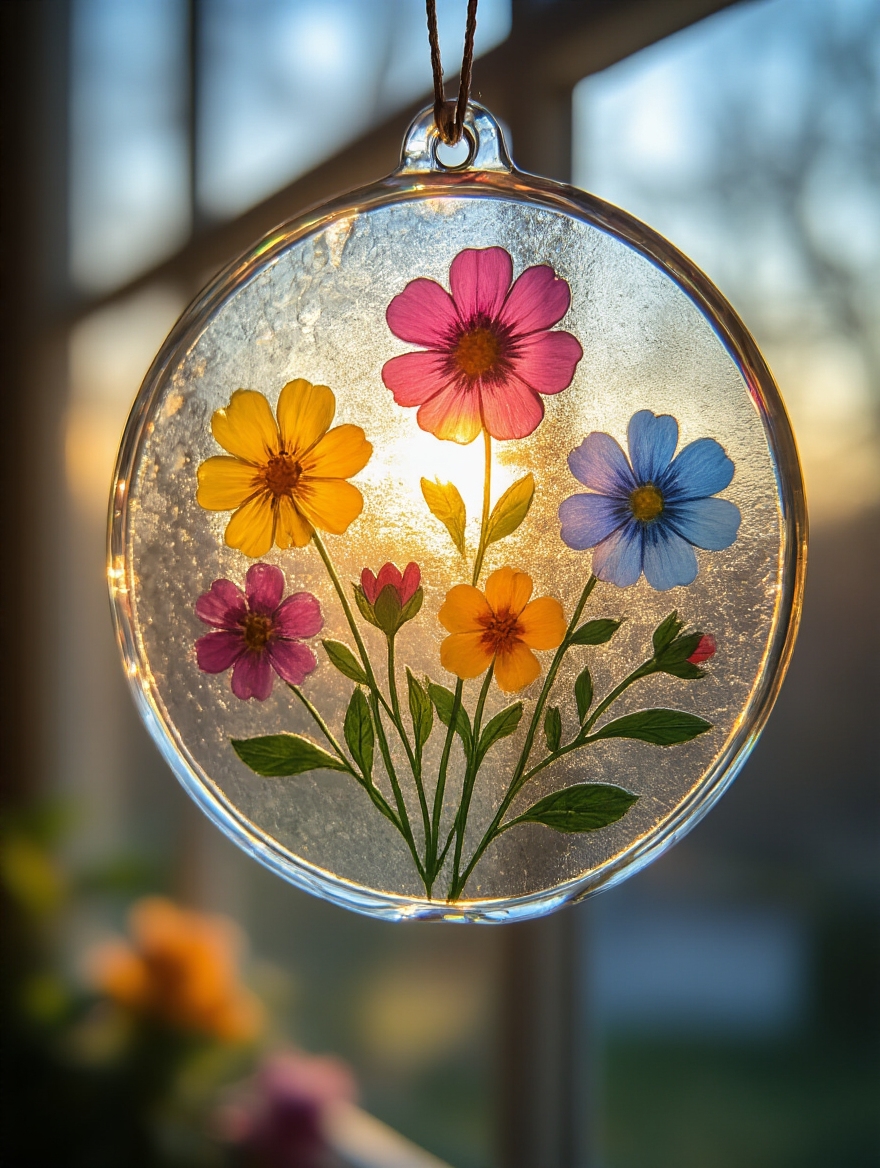 personalized birth month flower suncatcher gift