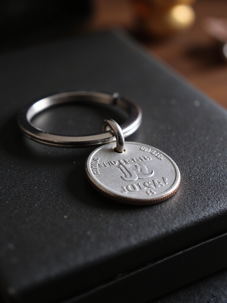 personalized birth year quarter keepsake keychain