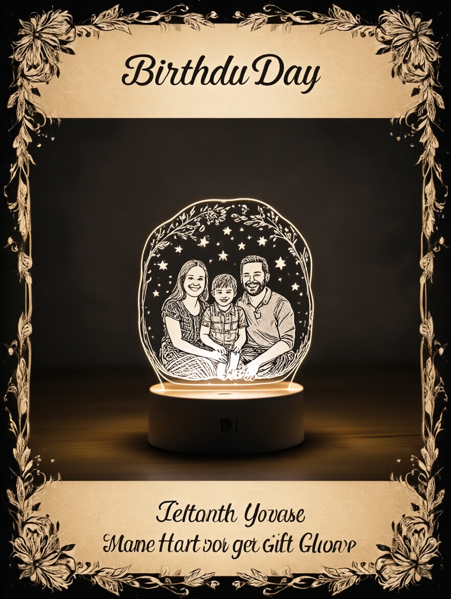 personalized illuminated sentimental sister night light