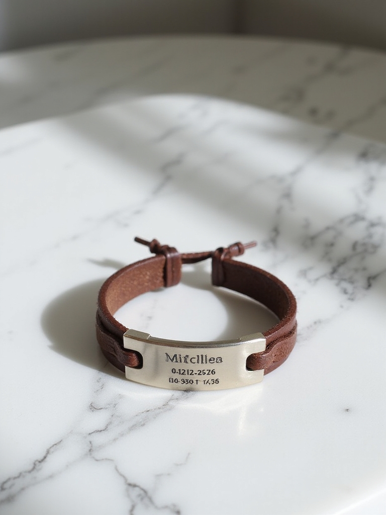 personalized masculine leather daily accessory