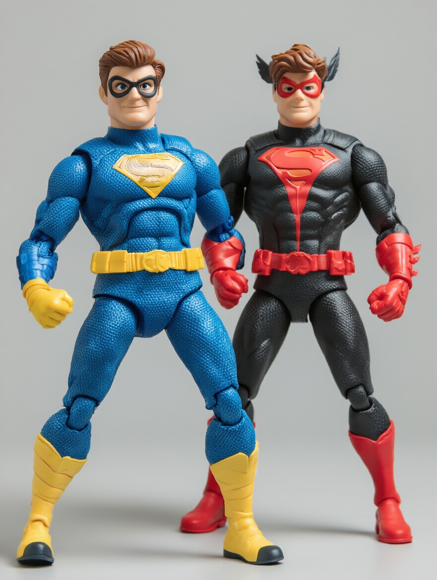 personalized superhero action figure portrait
