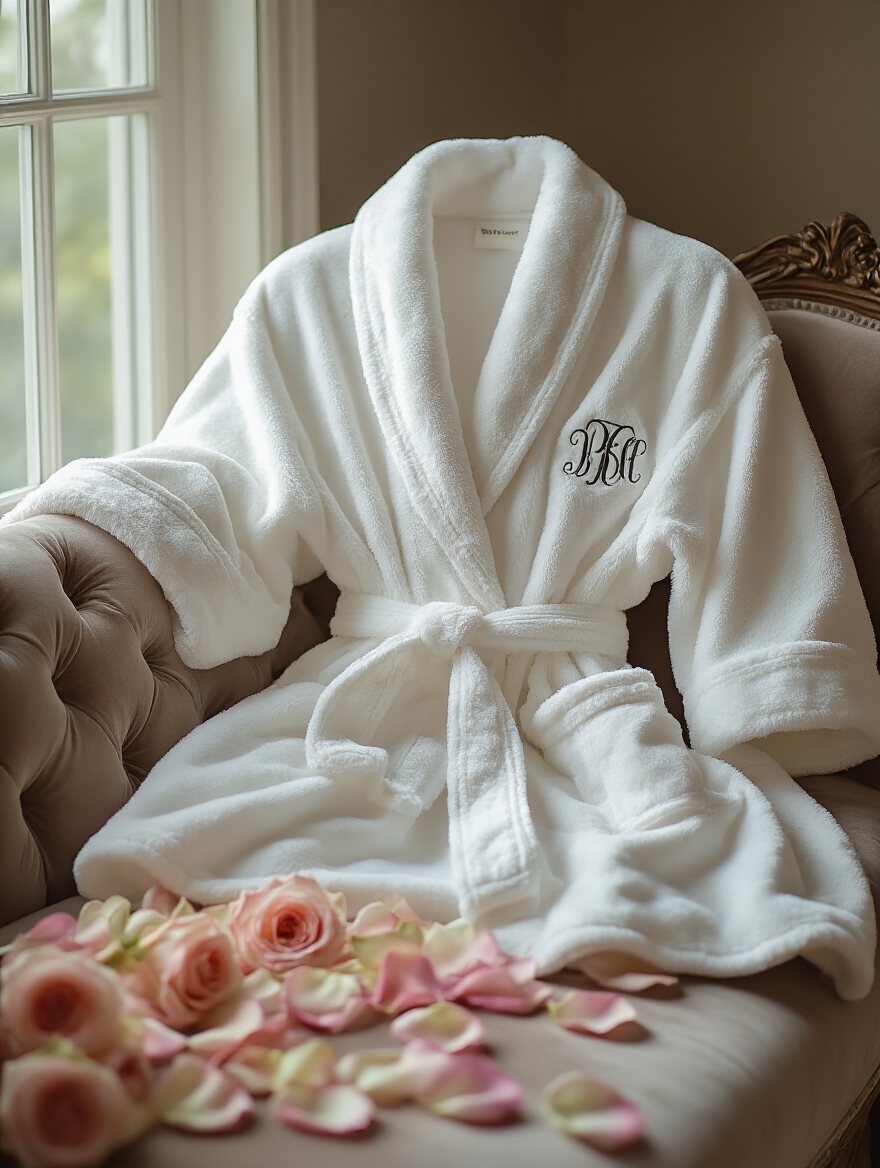 plush personalized monogrammed luxury bathrobe