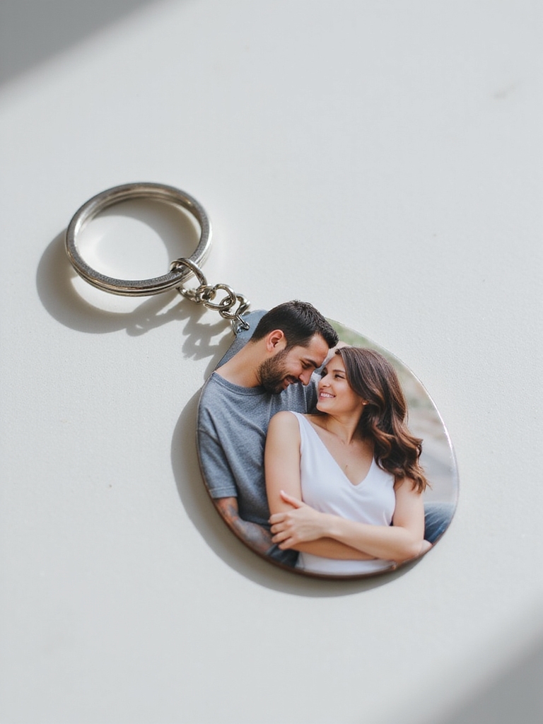 sentimental practical personalized photo keychain